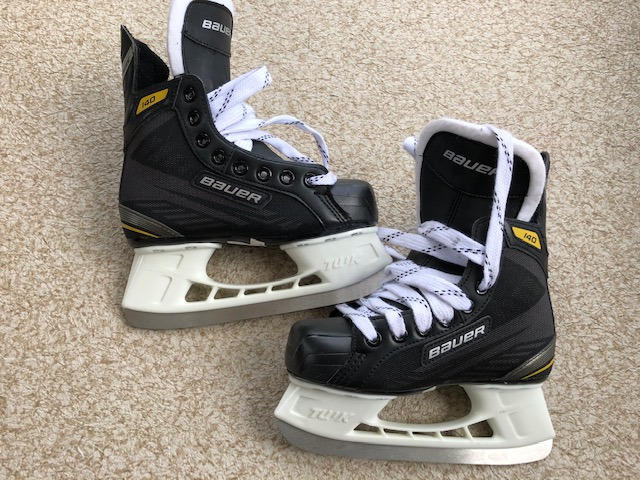 Men EUR 40.5 06.0 Black / Black Anatomically Shaped Foot Bed withMicrofibre Lining/  1048625 Bauer Supreme S 140/ Men/’s Ice Hockey Skates with Ankle Padding